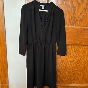 H&M Black Long Sleeve Dress